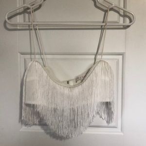 Meshki Sofia Fringe Top